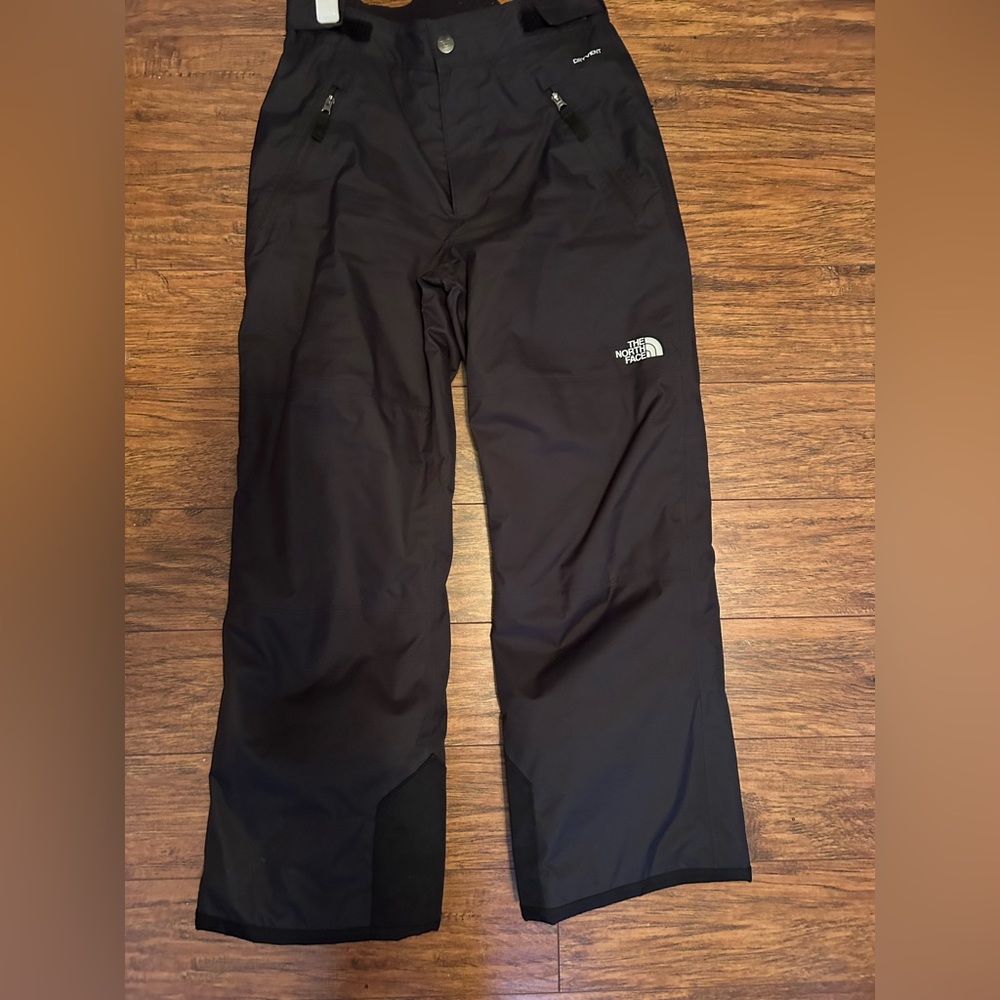Kids black north face snow pant- insulated